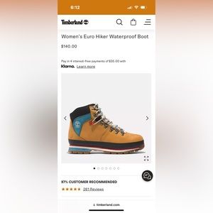 NWT Brand New Eurohiker Timberland boots